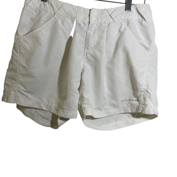 Columbia PFG women’s shorts white zipper front pockets fishing omnishade X-Large - Picture 7 of 11